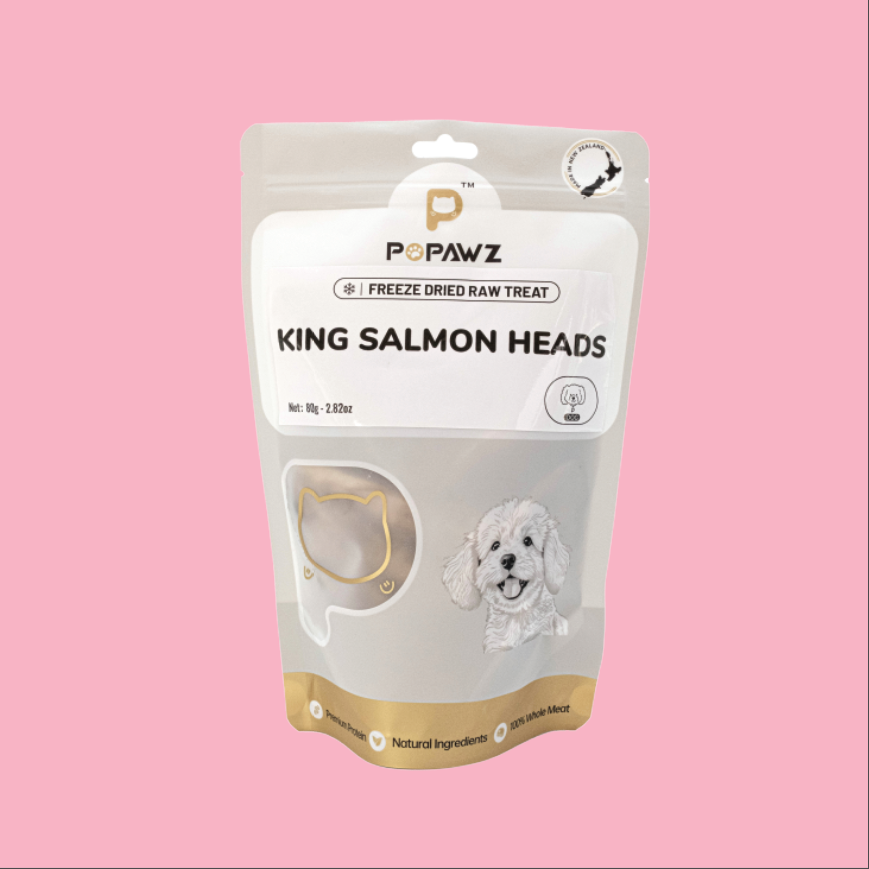 FREEZE DRIED KING SALMON HEADS